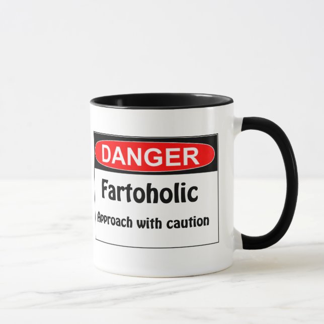 Farting Gefahr Fartoholic Tasse (Rechts)