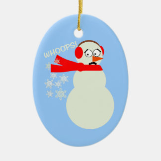 Farting Snowman-Cartoon Keramikornament