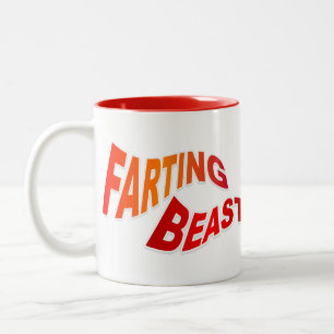 FARTING TIER - unglaublich witzig Anspielungs-Spa Zweifarbige Tasse