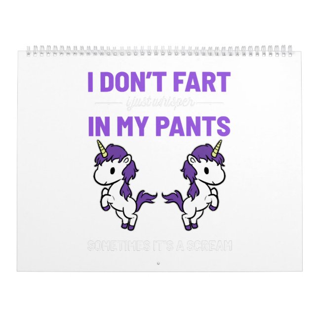 Farting Unicorn Dont Fart Pony Magical Horse Poop Kalender (Titelbild)