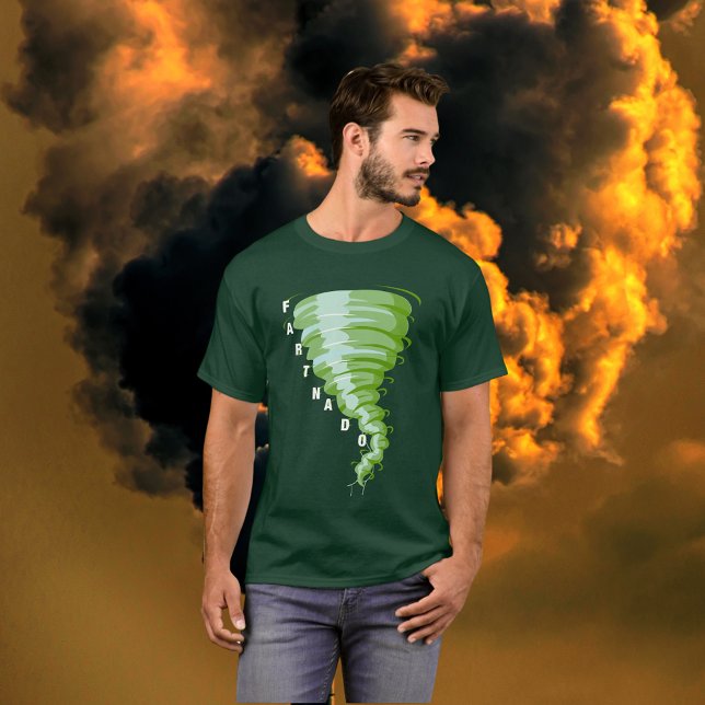 Fartnado Green Gas Tornado Dunkelfarbener Unisex T-Shirt (Fartnado Green Gas Tornado Dark Colored Unisex T-Shirt)