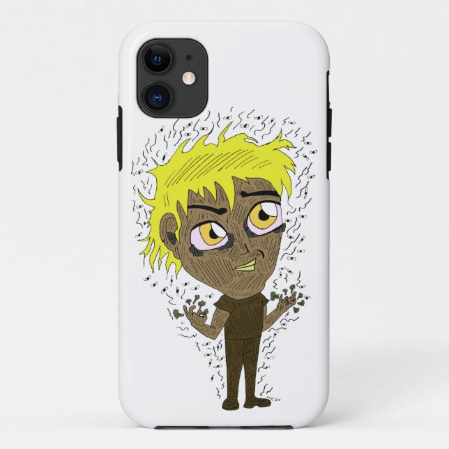 Farty Fingers Chibi Case-Mate iPhone Hülle (Rückseite)