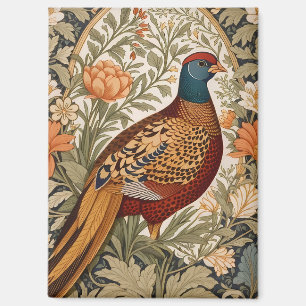 Fasan Antik Blumenmuster inspiriert von William Mo Magnet