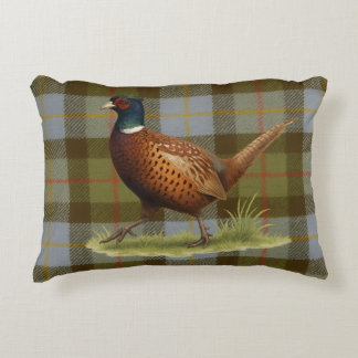 Fasan auf Tartan / Tweed Kissen Wohndekoration