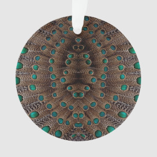 Fasan-Feder-Fraktal Design Ornament