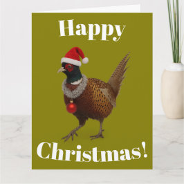Fasan festlich aussehende Weihnachtskarte Karte