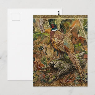 Fasan Forever . Aquarellkunst Postkarte