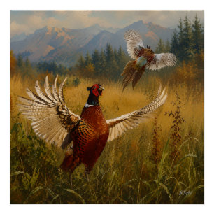 Fasan Forever – Wildlife-Kunst für die Jagd in der Poster