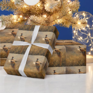 Fasan im goldenen Flug Geschenkpapier