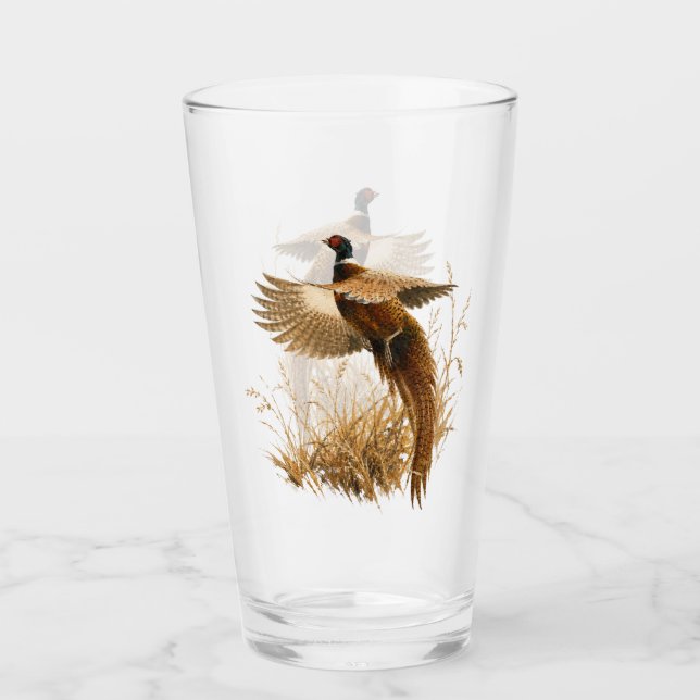 Fasan im goldenen Flug Glas (Vorderseite)