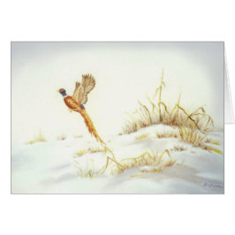 Fasan im Snowy-LandschaftsÖlgemälde