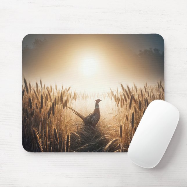 Fasan im Weizenfeld Mousepad (Mit Mouse)