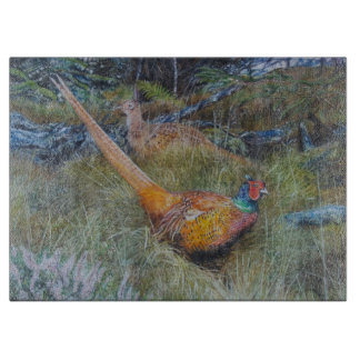 Fasan in der Waldkunst Schneidebrett
