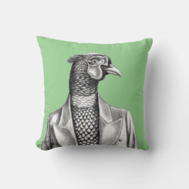 Fasan in Smart Jacket (Moegi) Kissen