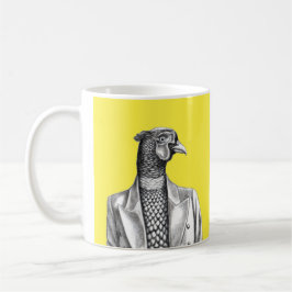 Fasan in Smart Jacket (Retro-Gelb) Kaffeetasse