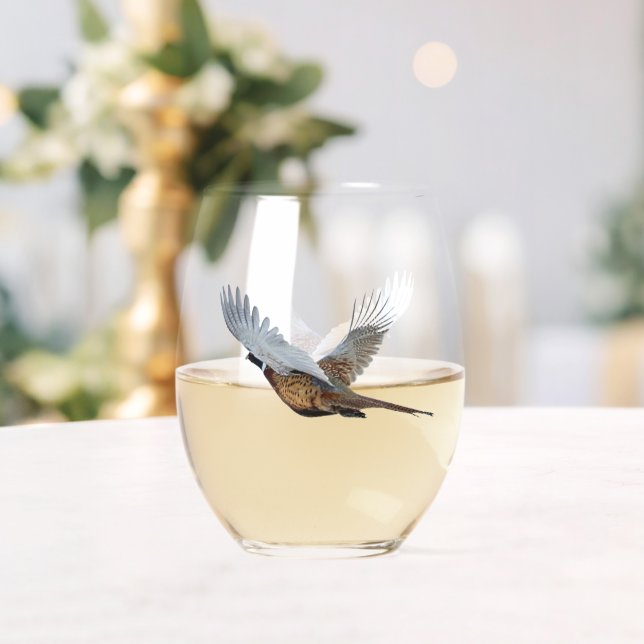 Fasan, Kunst Weinglas Ohne Stiel (Insitu (Hochzeit))