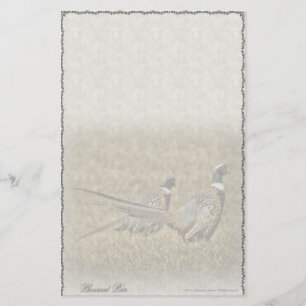 Fasan-Paar-Gewohnheits-Briefpapier Briefpapier