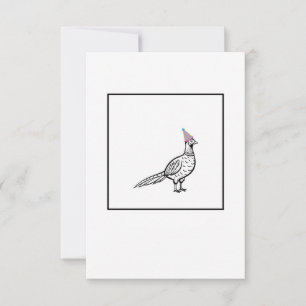 Fasan, Vogelmotiv Dankeskarte