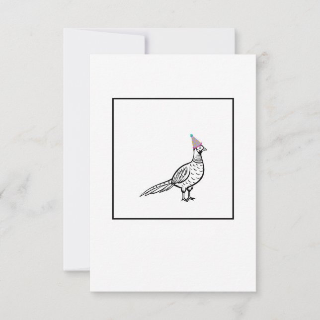 Fasan, Vogelmotiv Dankeskarte (Vorderseite)