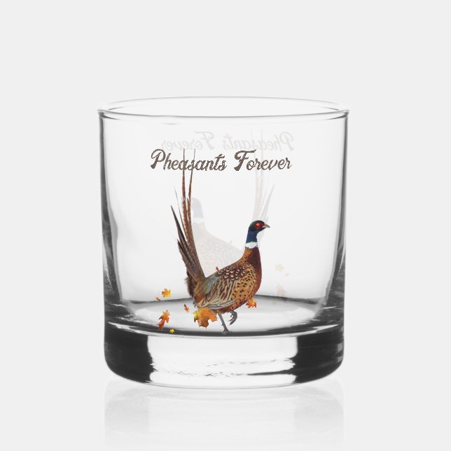 Fasane für immer whiskyglas (Vorderseite)