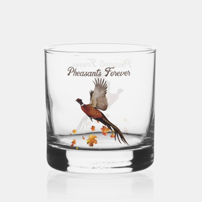 Fasane für immer whiskyglas (Vorderseite)