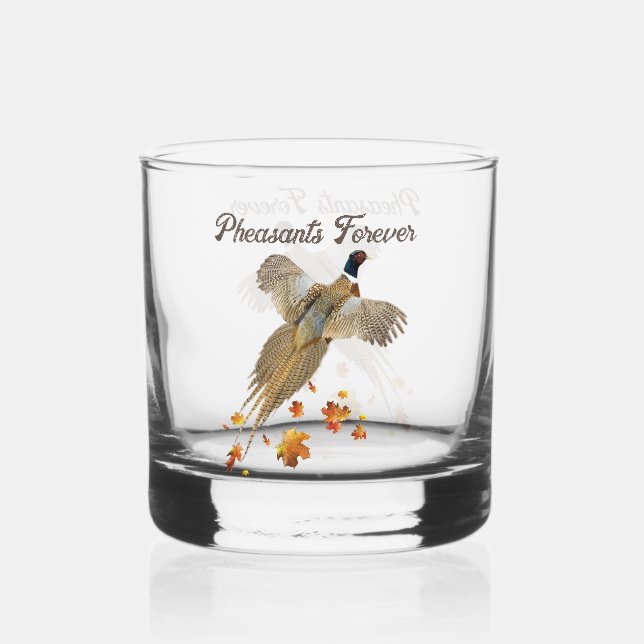 Fasane für immer whiskyglas (Vorderseite)