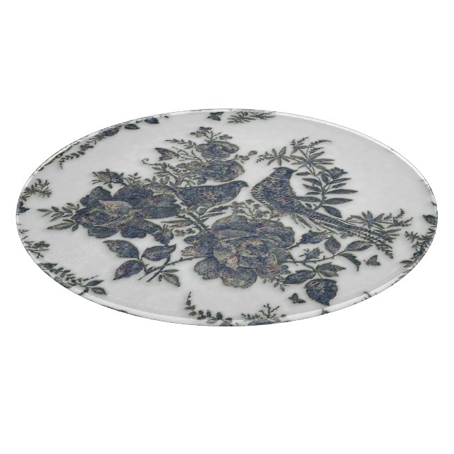 Fasane in Blume Schneidebrett (Ecke)