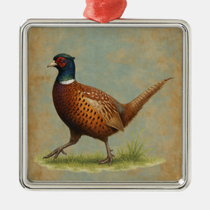 Fasanen-Weihnachtsbaumschmuck Ornament Aus Metall