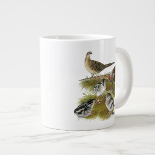 Fasanenfamilie mit Halsband Jumbo-Tasse