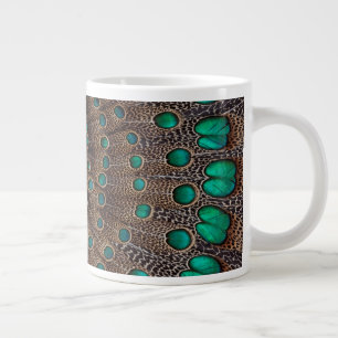Fasanenfeder-Fraktal-Design Jumbo-Tasse