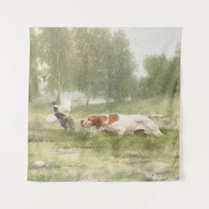 Fasanenjagd mit Pointer Wandteppich
