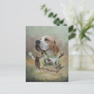 Fasanenjagd mit Zeigern, Kunst Postkarte