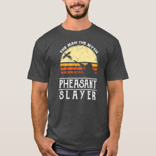 Fasanenschlächter Vintage-Sonnenuntergang Retro-St T-Shirt