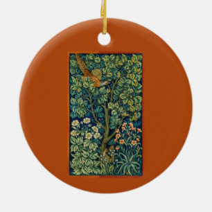 Fasanenvogel in einem Baum (von William Morris) Keramik Ornament