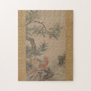 Fasantien unter Bäumen: Blume der vier Jahreszeite Puzzle