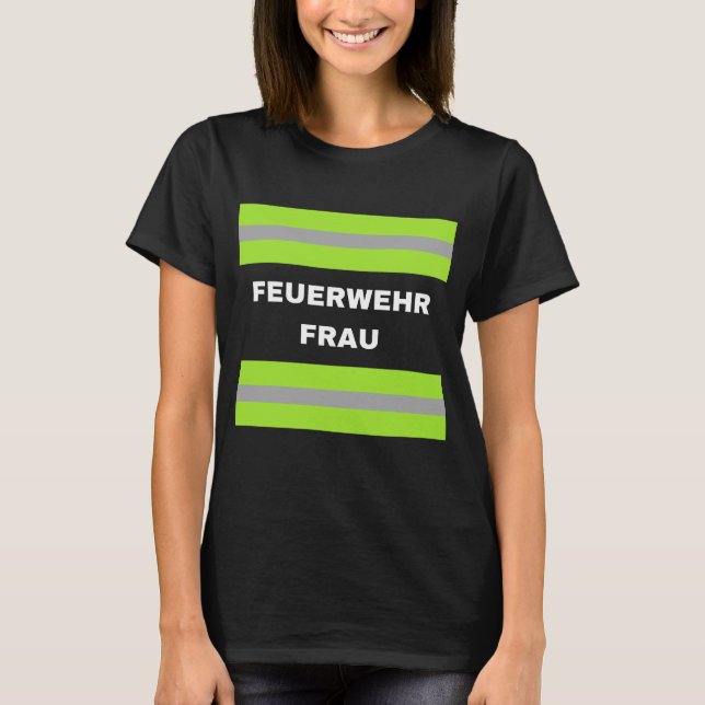 Fasching Kostüm Kinder Feuerwehr Frau Karneval T-Shirt (Vorderseite)