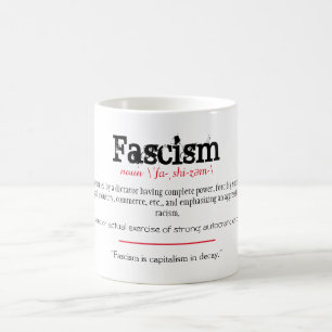 Faschismus Definition Politische Aussage Rot Tasse
