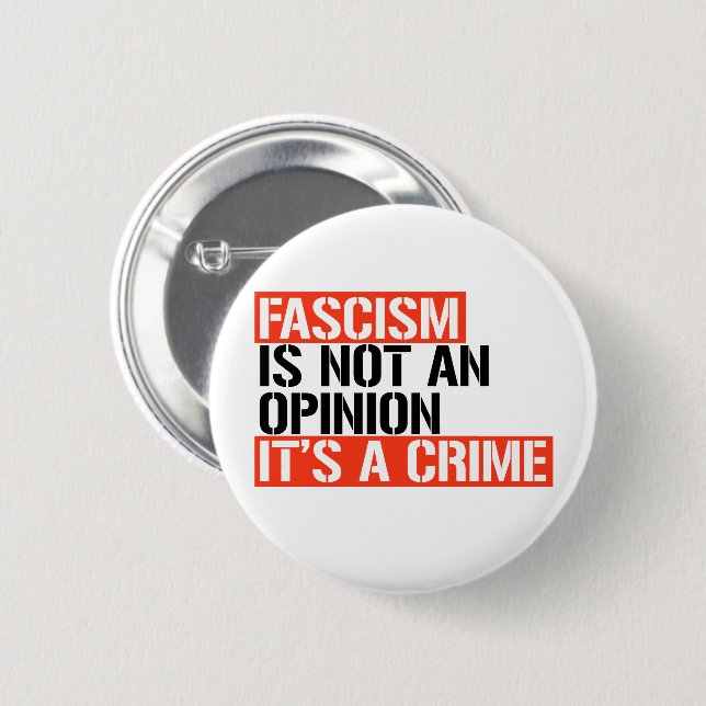Faschismus ist keine Meinung Button (Vorne & Hinten)
