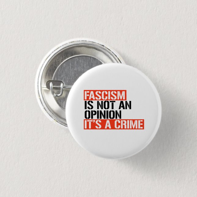 Faschismus ist keine Meinung Button (Vorne & Hinten)