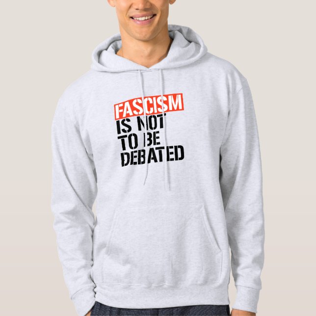 Faschismus ist nicht zu diskutieren hoodie (Vorderseite)