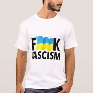 Faschismus - Zensiert mit ukrainischer Flagge T-Shirt