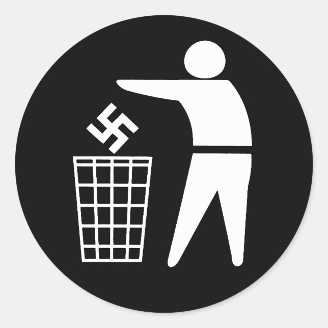 Faschisten ausschließen runder aufkleber (Vorderseite)