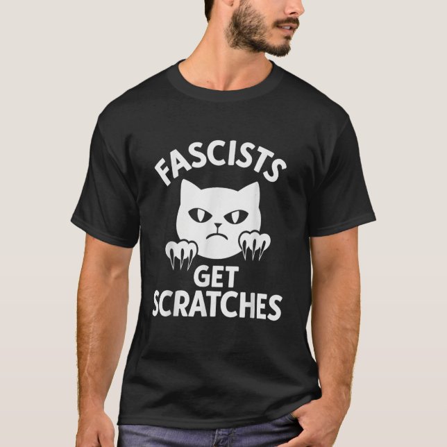 Faschisten bekommen Kratzer Kitten Cat Funny Cat L T-Shirt (Vorderseite)