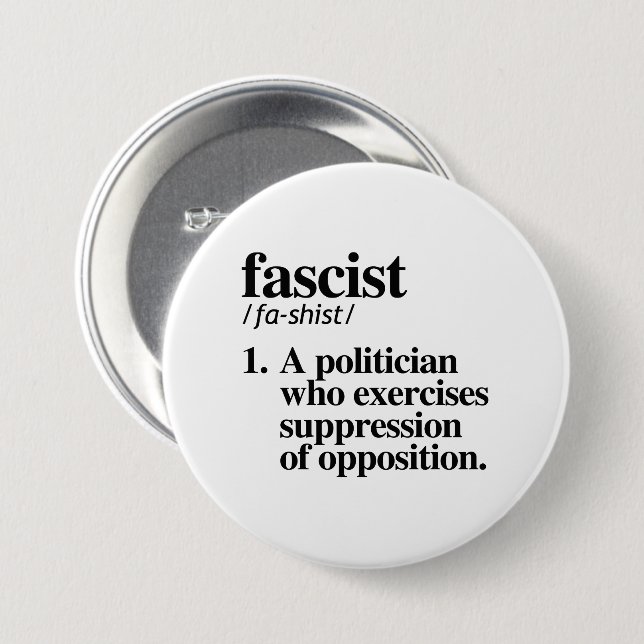 Faschistische Definition Button (Vorne & Hinten)