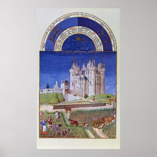 Fascimile des September: Weinlese Poster (Vorne)