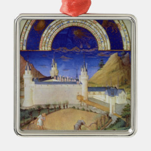 Fascimile von Juli: Ernten und Schafe Ornament Aus Metall