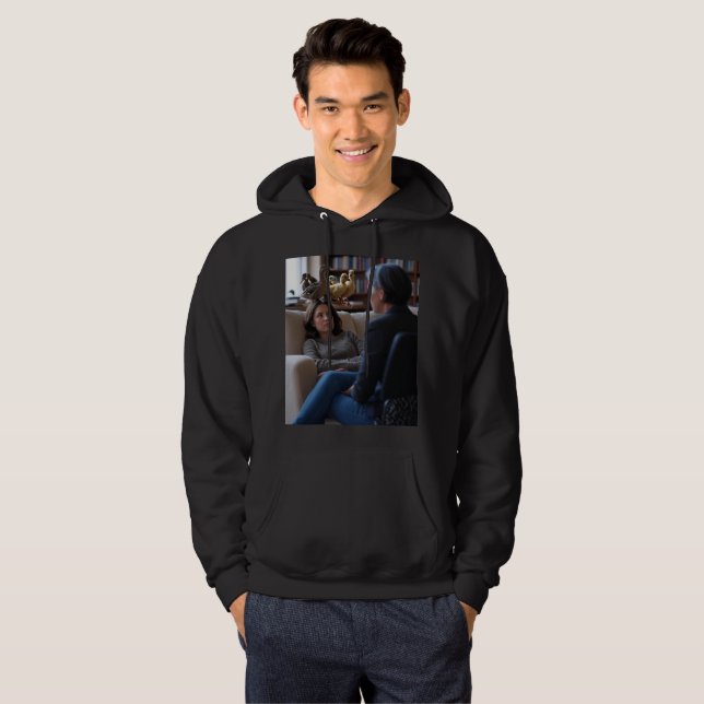 Fascination With Ducks men black hooded sweatshirt (Vorne ganz)