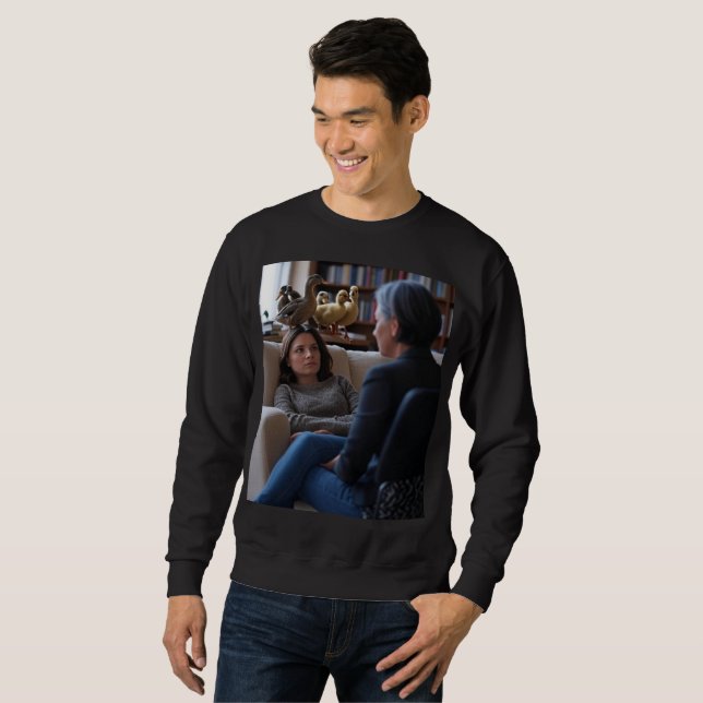 Fascination With Ducks men black sweatshirt (Vorne ganz)
