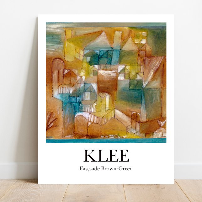 Fasçsade Brown-Green von Paul Klee Poster (Klee's Fasçade Brown-Green: Own the abstract masterpiece! )