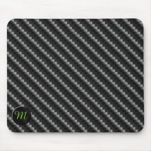 Faserverbund mit Monogramm Mousepad (Vorne)